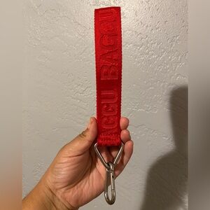 BAGGU candy apple red keychain